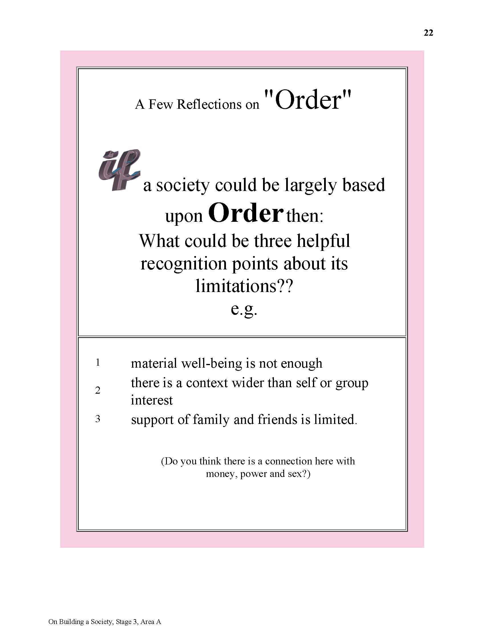 On Building a society