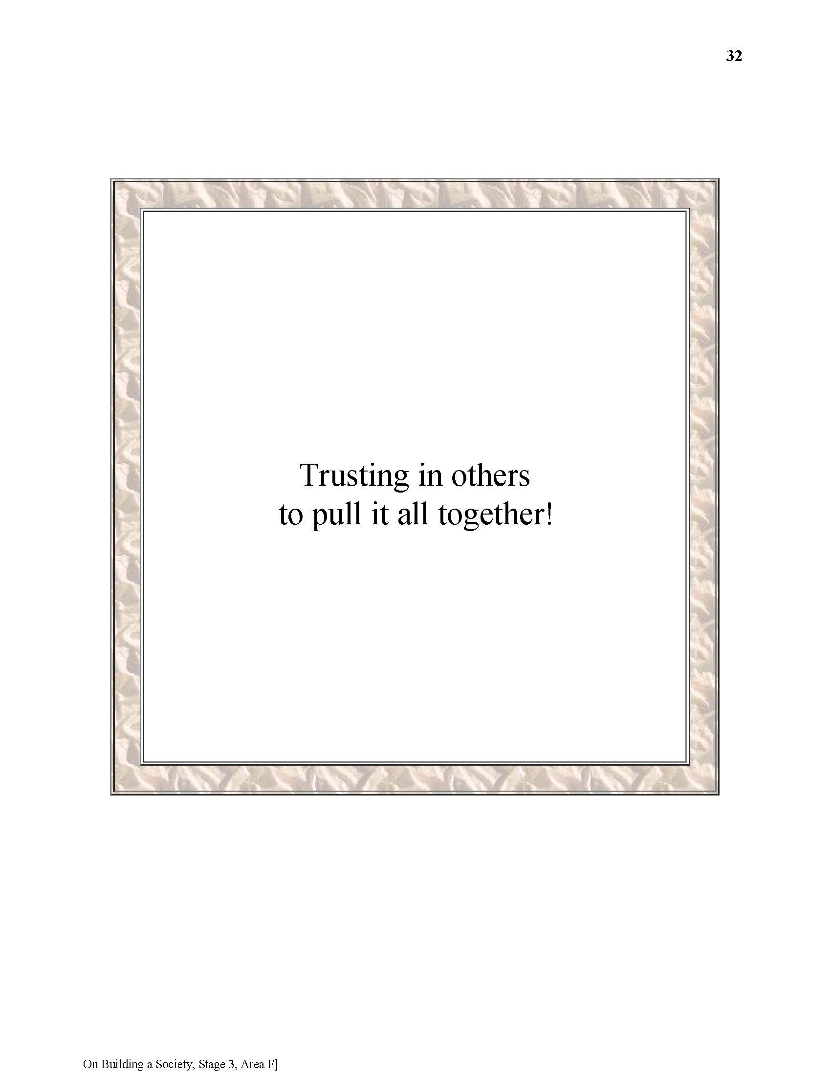 On Building a society