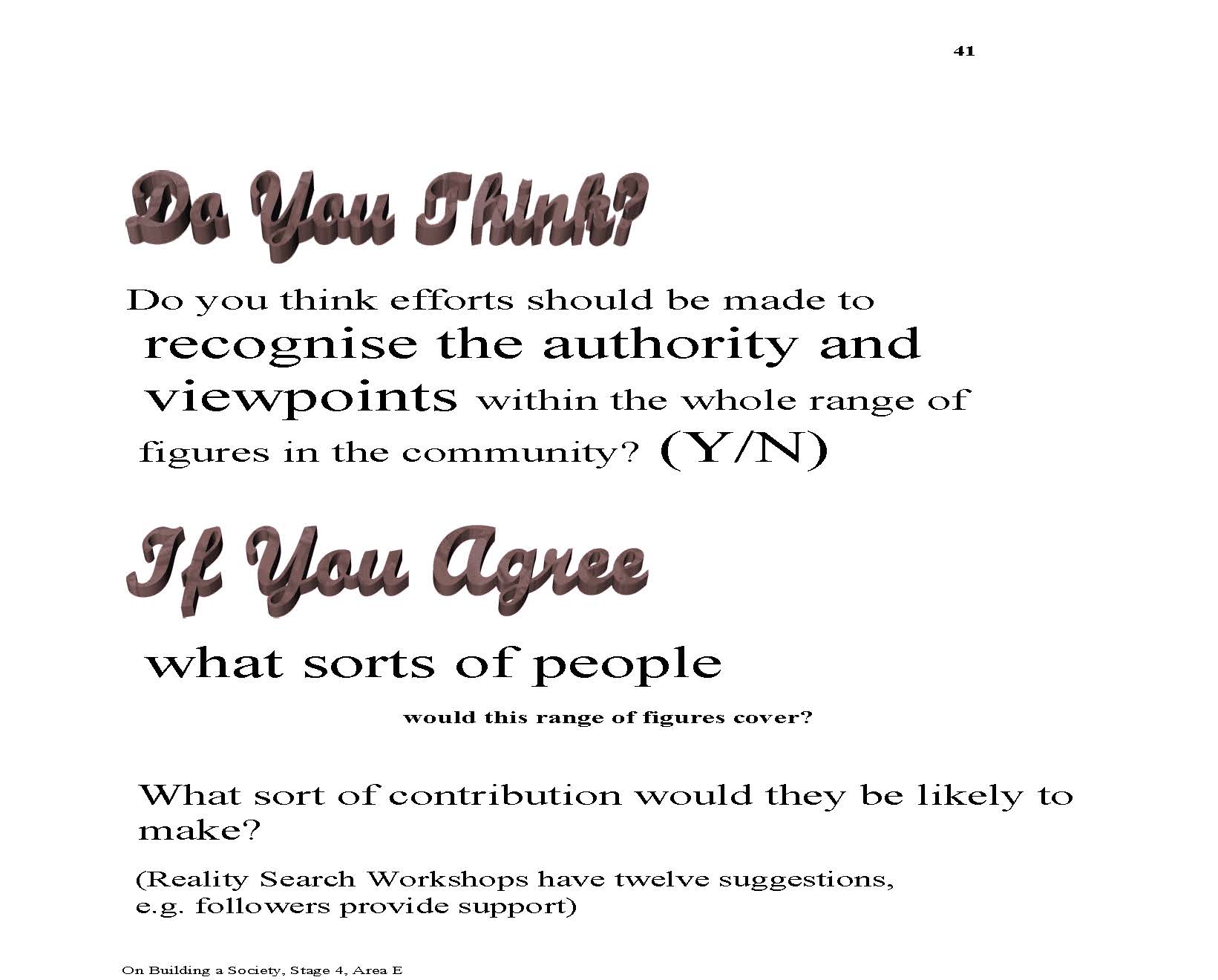 On Building a society