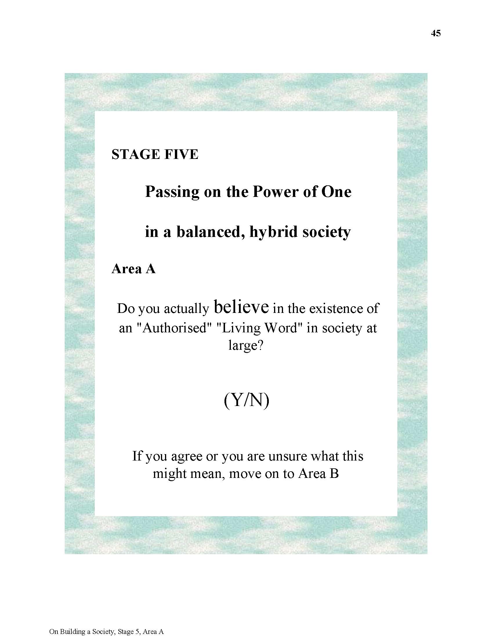 On Building a society